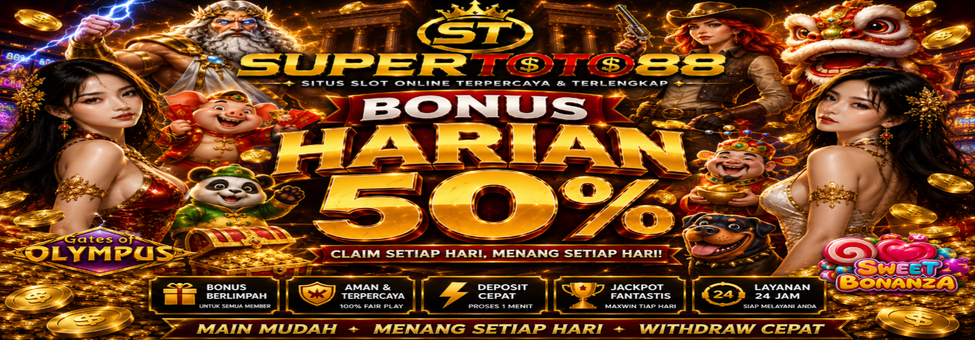 BONUS HARIAN 50%